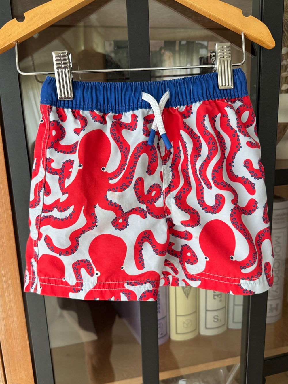 Mini Boden octopus swimming trunks shorts toddler boy drawstring